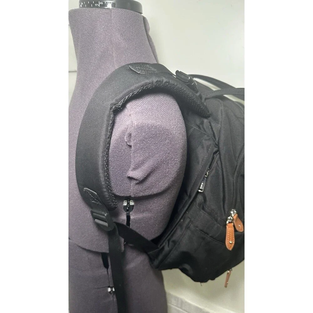 BabbleRoo Black Waterproof Large Capacity Diaper Bag Backpack EUC Used Once